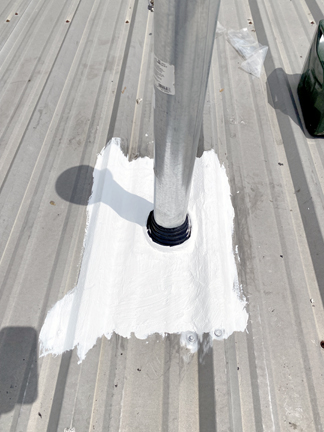 Roof Leak SME - Sealed with a three (3) course commercial sealant system